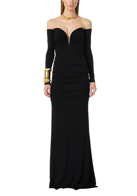 Abito Red Carpet in jersey crêpe con drappeggi ELISABETTA FRANCHI | Abiti | ABR1061E2110